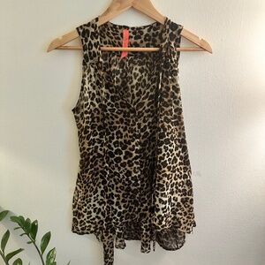 Flowy Leopard Print Blouse